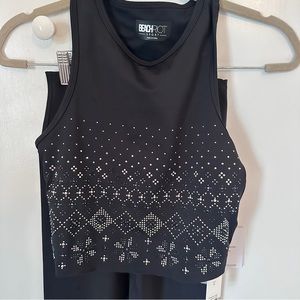 NWT Beach Riot Black Sparkle Active Set